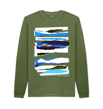 Charger l'image dans la galerie, Khaki Printed Sweater Front

