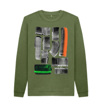 Cargar imagen en el visor de la galería, Khaki Printed Sweater Front
