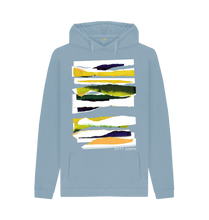 Cargar imagen en el visor de la galería, Stone Blue Printed Hoody Front
