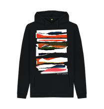 Cargar imagen en el visor de la galería, Black Printed Hoody Front
