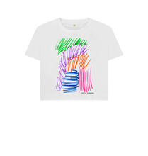 Cargar imagen en el visor de la galería, White Printed T-shirt Front
