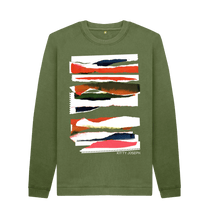 Cargar imagen en el visor de la galería, Khaki Printed Sweater Front
