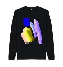 Load image into Gallery viewer, Black Printed Sweater Front

