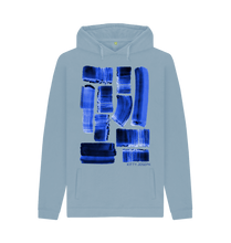 Cargar imagen en el visor de la galería, Stone Blue Printed Hoody Front

