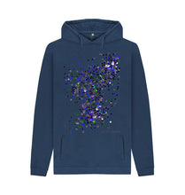 Cargar imagen en el visor de la galería, Navy UNISEX BLUE GLITTER HOODY
