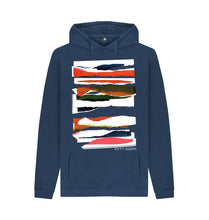 Cargar imagen en el visor de la galería, Navy UNISEX SUNSET CLOUD COLLAGE HOODY
