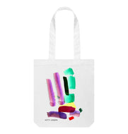 White BLUSH WATERCOLOUR TOTE BAG