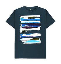 Load image into Gallery viewer, Denim Blue UNISEX MIDDAY CLOUD COLLAGE TEESHIRT
