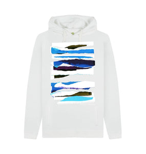 White UNISEX MIDDAY CLOUD COLLAGE HOODY
