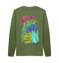 Cargar imagen en el visor de la galería, Khaki UNISEX JEWEL PASTELS SWEATSHIRT
