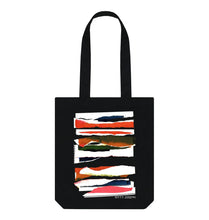 Load image into Gallery viewer, Black SUNSET CLOUD COLLAGE TOTE BAG
