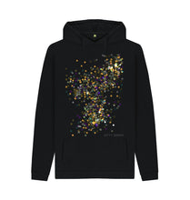 Cargar imagen en el visor de la galería, Black UNISEX GOLD GLITTER HOODY
