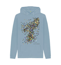 Cargar imagen en el visor de la galería, Stone Blue UNISEX GOLD GLITTER HOODY
