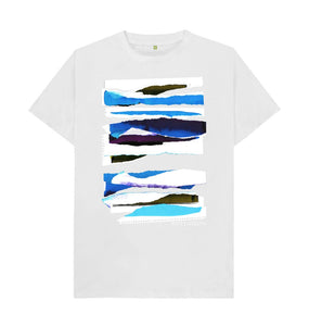 White UNISEX MIDDAY CLOUD COLLAGE TEESHIRT