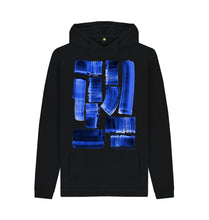 Load image into Gallery viewer, Black UNISEX INK STRIPES HOODY
