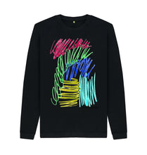 Cargar imagen en el visor de la galería, Black UNISEX JEWEL PASTELS SWEATSHIRT

