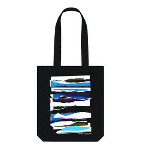 Black MIDDAY CLOUD COLLAGE TOTE BAG
