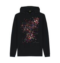 Cargar imagen en el visor de la galería, Black UNISEX RED GLITTER HOODY
