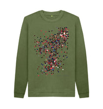 Charger l'image dans la galerie, Khaki UNISEX RED GLITTER SWEATSHIRT
