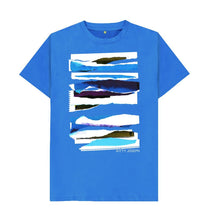 Load image into Gallery viewer, Bright Blue UNISEX MIDDAY CLOUD COLLAGE TEESHIRT
