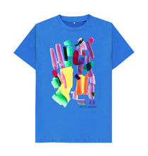 Load image into Gallery viewer, Bright Blue UNISEX MULTI INK TEESHIRT
