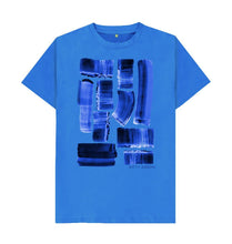 Load image into Gallery viewer, Bright Blue UNISEX INK STRIPES TEESHIRT
