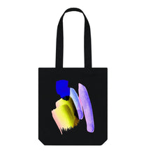Load image into Gallery viewer, Black BLUE WATERCOLOUR TOTE BAG
