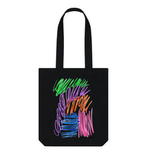 Load image into Gallery viewer, Black FRUIT PASTELS TOTE BAG
