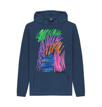 Load image into Gallery viewer, Navy UNISEX FRUIT PASTELS HOODY
