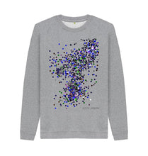 Cargar imagen en el visor de la galería, Light Heather UNISEX BLUE GLITTER SWEATER
