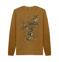 Cargar imagen en el visor de la galería, Brown UNISEX GOLD GLITTER SWEATSHIRT
