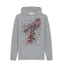 Cargar imagen en el visor de la galería, Light Heather UNISEX RED GLITTER HOODY
