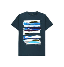 Load image into Gallery viewer, Denim Blue UNISEX KIDS MIDDAY CLOUD COLLAGE TEESHIRT
