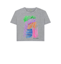 Cargar imagen en el visor de la galería, Athletic Grey UNISEX FRUIT PASTELS BOXY TEESHIRT

