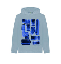 Load image into Gallery viewer, Stone Blue KIDS UNISEX INK STRIPES HOODY
