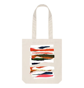 Natural SUNSET CLOUD COLLAGE TOTE BAG