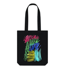 Load image into Gallery viewer, Black JEWEL PASTELS TOTE BAG
