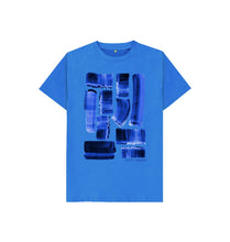 Load image into Gallery viewer, Bright Blue KIDS UNISEX INK STRIPES TEESHIRT
