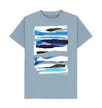Load image into Gallery viewer, Stone Blue UNISEX MIDDAY CLOUD COLLAGE TEESHIRT
