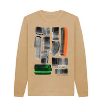 Cargar imagen en el visor de la galería, Sand UNISEX BLACK INK STRIPE SWEATSHIRT
