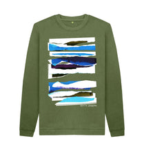 Load image into Gallery viewer, Khaki UNISEX MIDDAY CLOUD COLLAGE SWEATSHIRT
