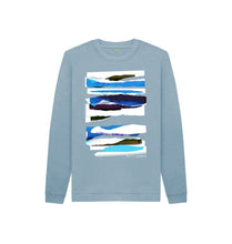 Load image into Gallery viewer, Stone Blue KIDS UNISEX MIDDAY CLOUD COLLAGE SWEATSHIRT
