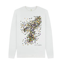 Cargar imagen en el visor de la galería, White UNISEX GOLD GLITTER SWEATSHIRT

