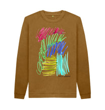 Cargar imagen en el visor de la galería, Brown UNISEX JEWEL PASTELS SWEATSHIRT
