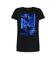 Black UNISEX INK STRIPES TEESHIRT DRESS