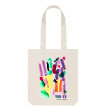 Load image into Gallery viewer, Natural MULTI WATERCOLOUR TOTE BAG
