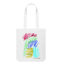 Load image into Gallery viewer, White JEWEL PASTELS TOTE BAG
