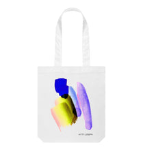 Load image into Gallery viewer, White BLUE WATERCOLOUR TOTE BAG

